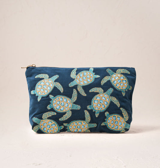 Turtle Conservation Everyday Pouch in Marine