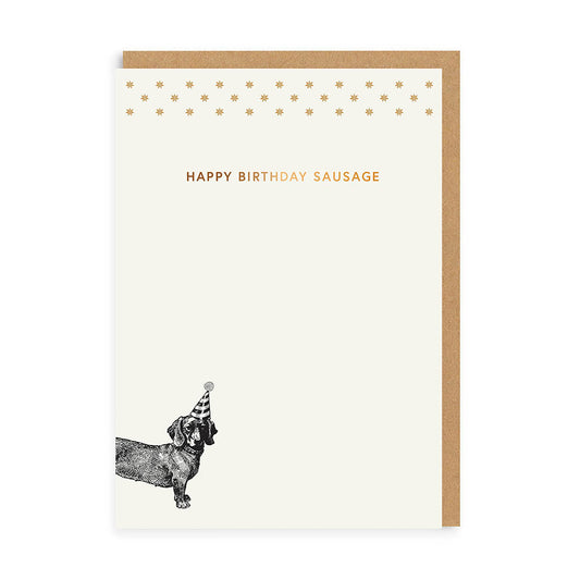 Mono Happy Birthday Sausage Card