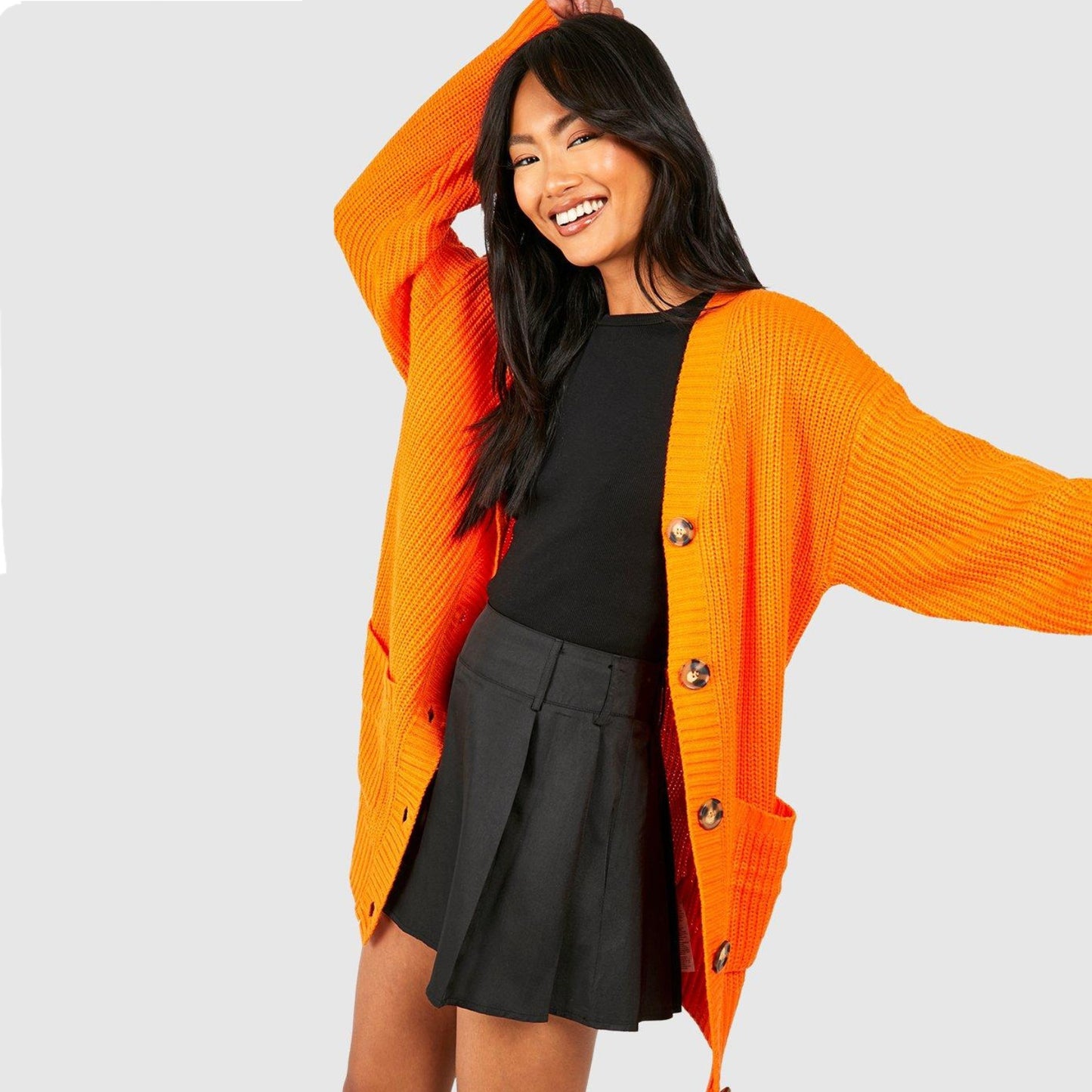 Longline Orange Cardigan