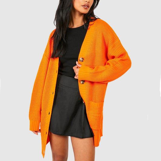 Longline Orange Cardigan