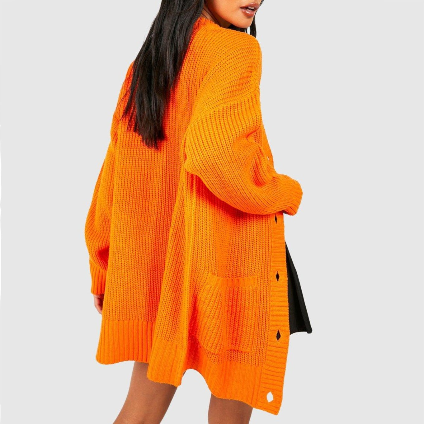 Longline Orange Cardigan