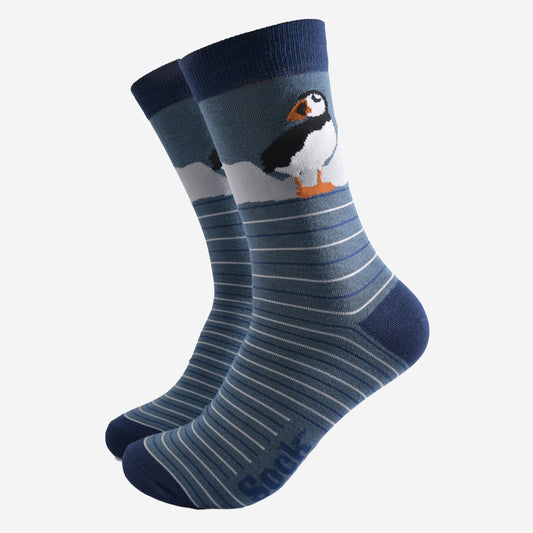 Mens Puffin Bamboo Socks