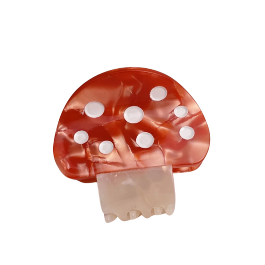 Mushroom Claw Clip in Red