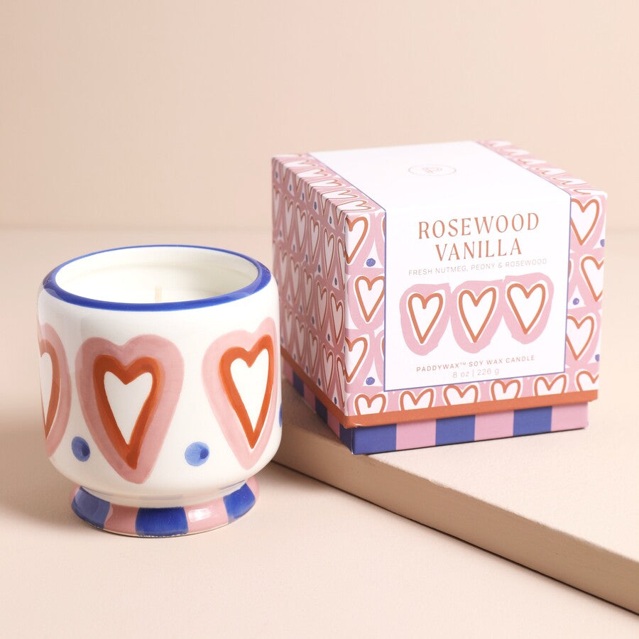 Paddywax Hearts Ceramic Soy Candle