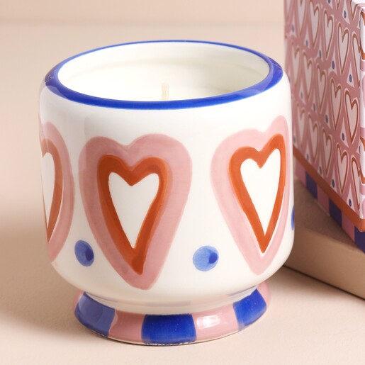 Paddywax Hearts Ceramic Soy Candle