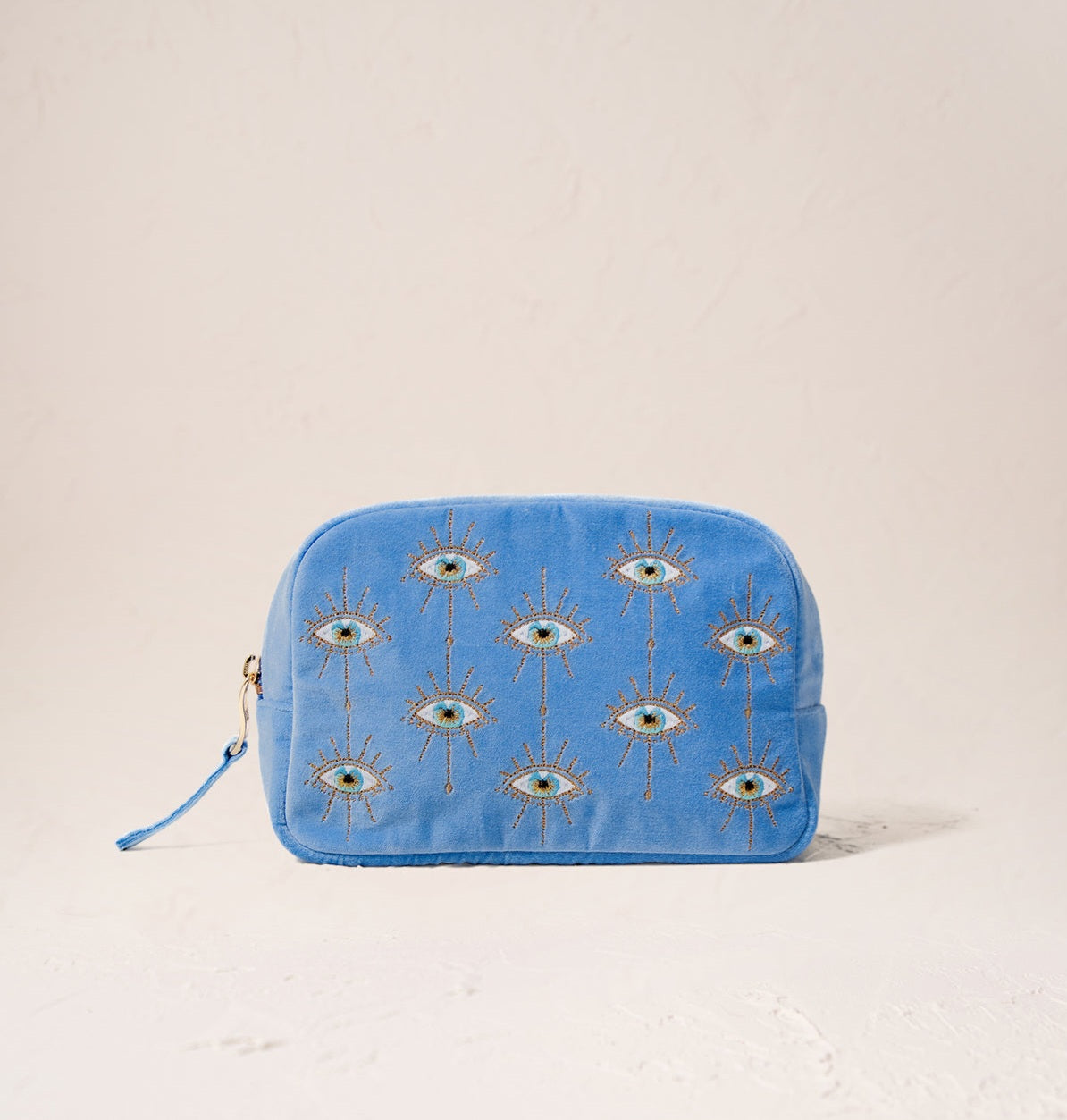 Mystical Eye Makeup Bag in Caribbean Blue