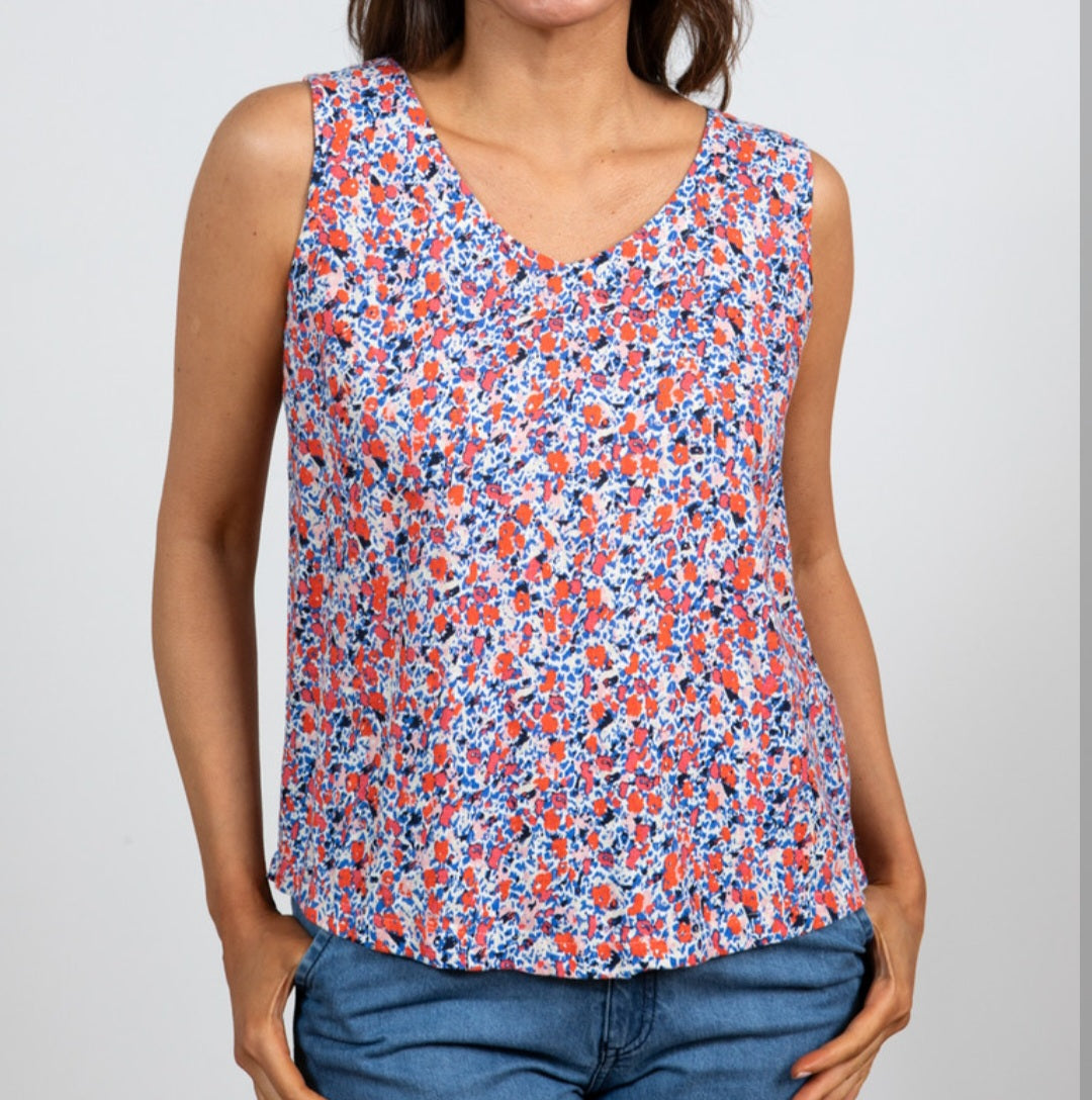 Lily & Me Alicia Vest Top in Sunset