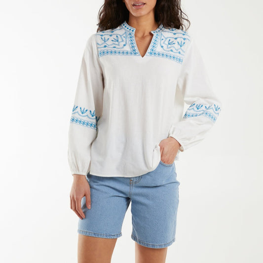 Emmie Embroidered Blouse