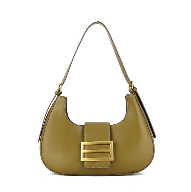 Buckle Shoulder Bag in Olive