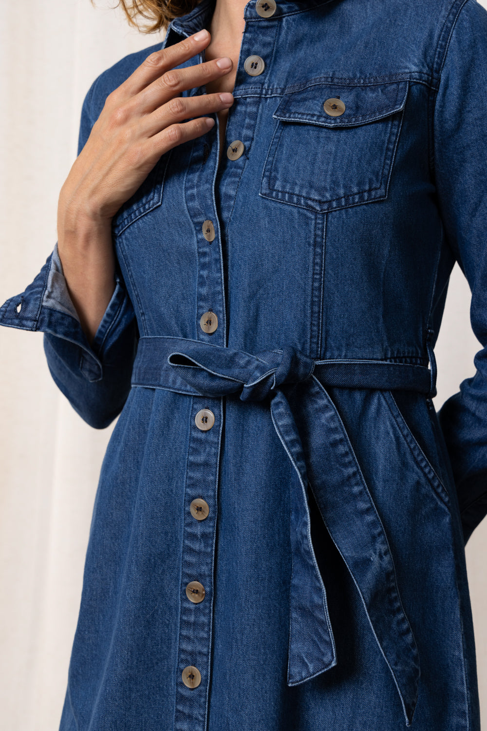 Lily & Me Denim Mid Shirt Dress