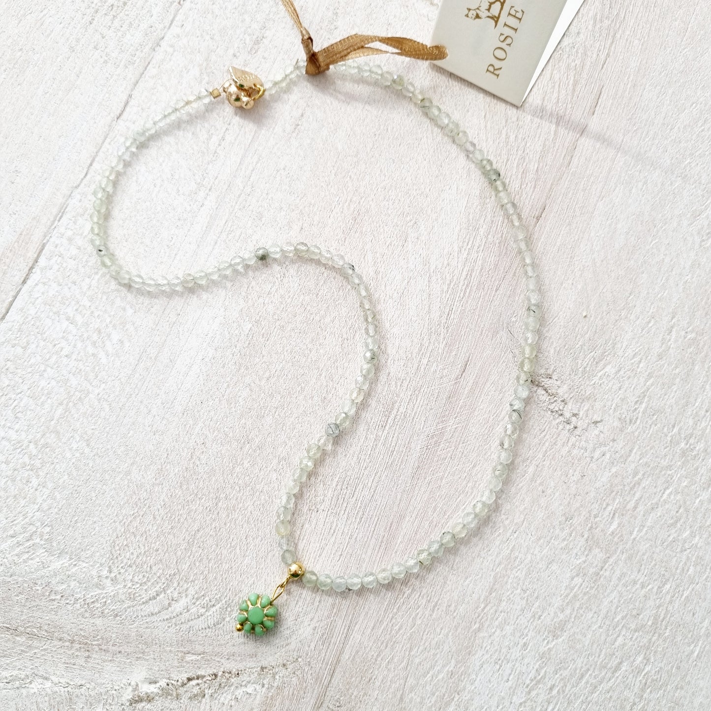 Full Prehnite Quartz Belle Necklace