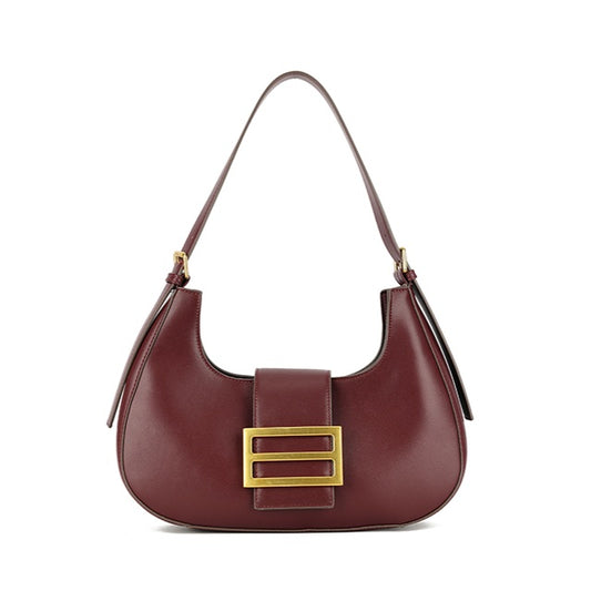 Buckle Shoulder Bag in Mulberry