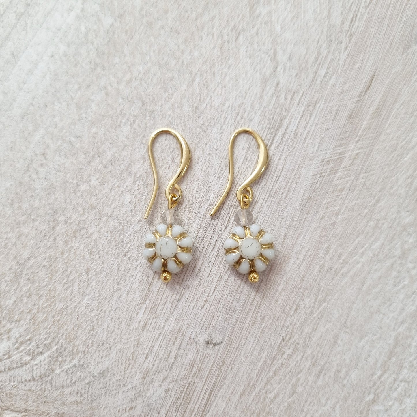 Gold Quartz Gemstone Belle Earrings