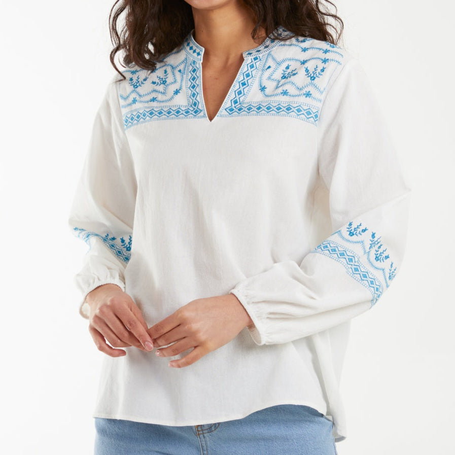 Emmie Embroidered Blouse