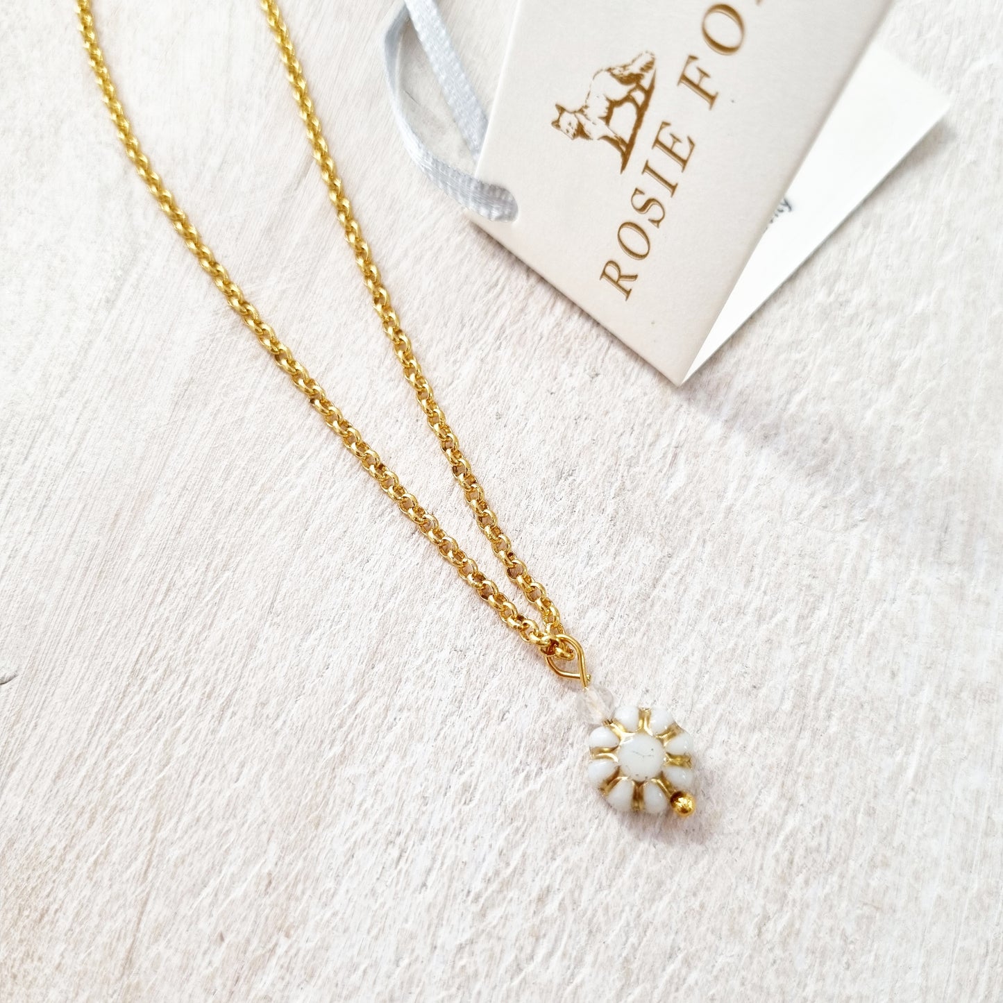 Gold Quartz Gemstone Belle Chain Necklace