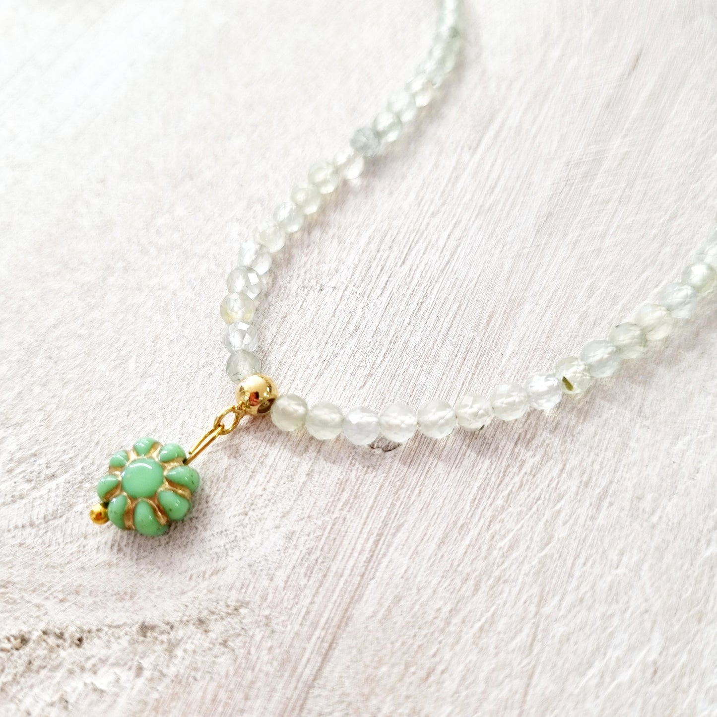 Full Prehnite Quartz Belle Necklace