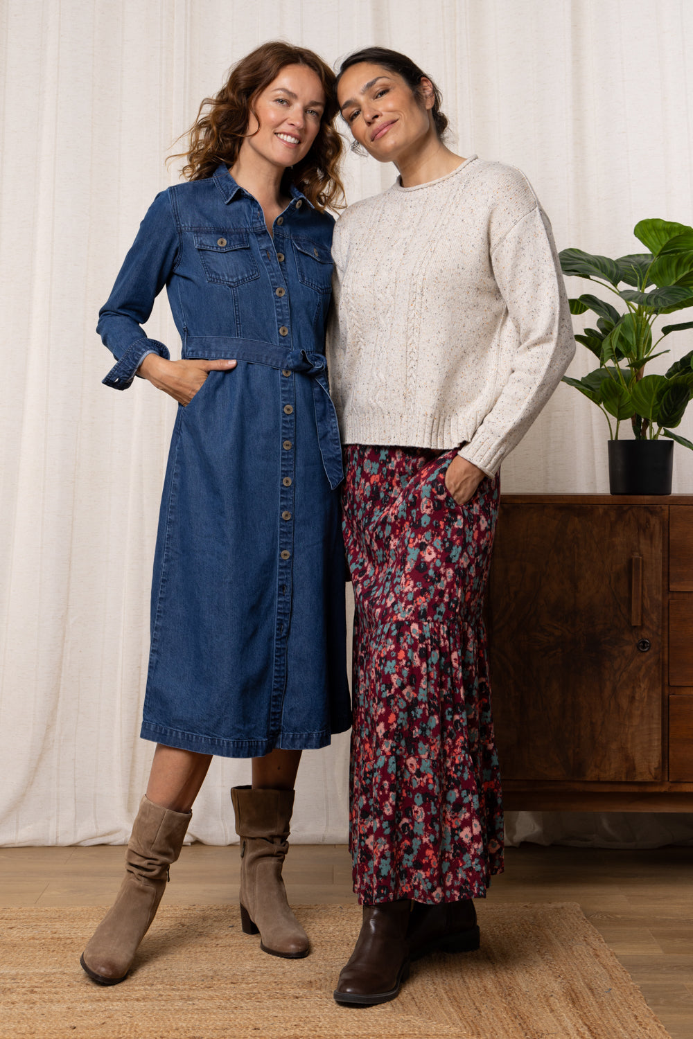 Lily & Me Denim Mid Shirt Dress