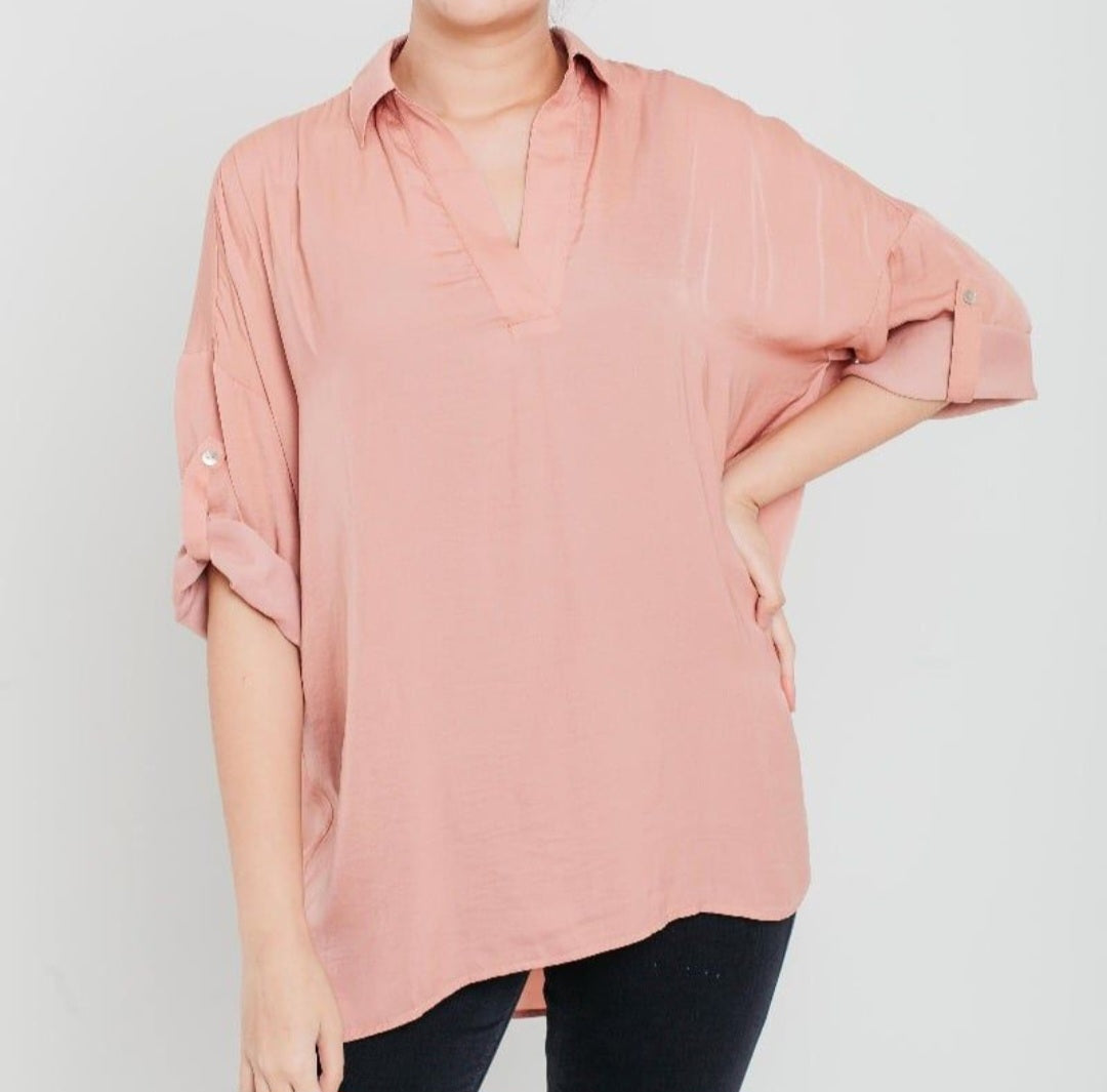 Orla Shirt in Antique Blush