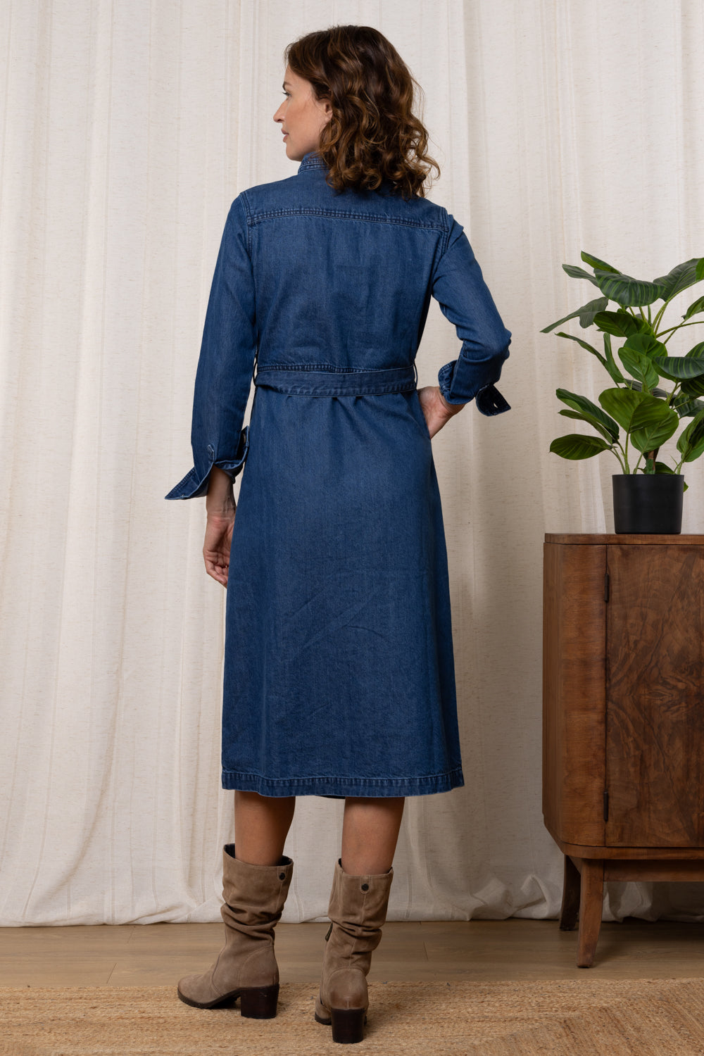 Lily & Me Denim Mid Shirt Dress