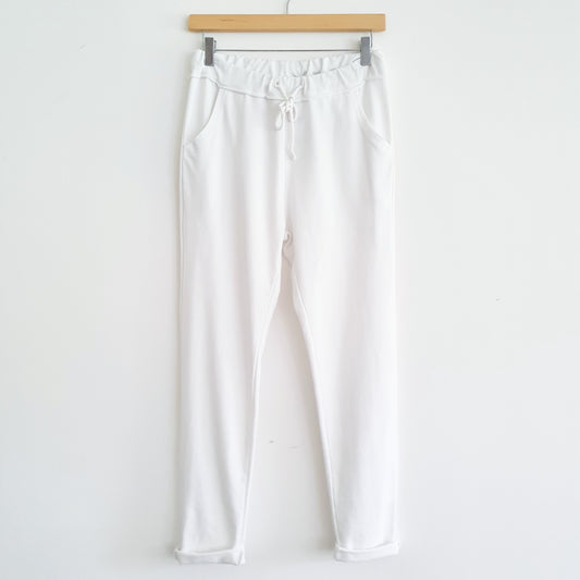 Cotton Lounge Pants in White