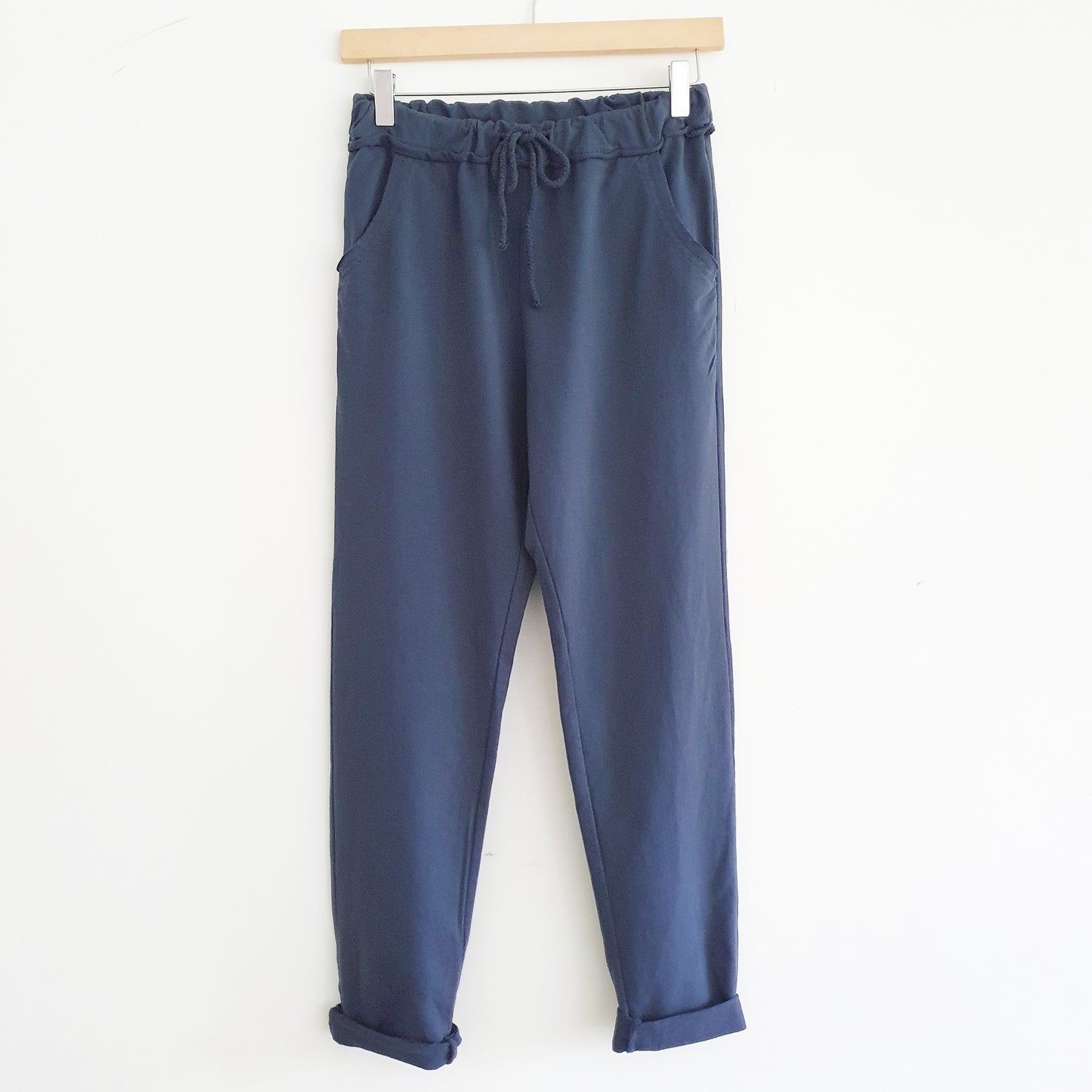 Cotton Lounge Pants in Navy