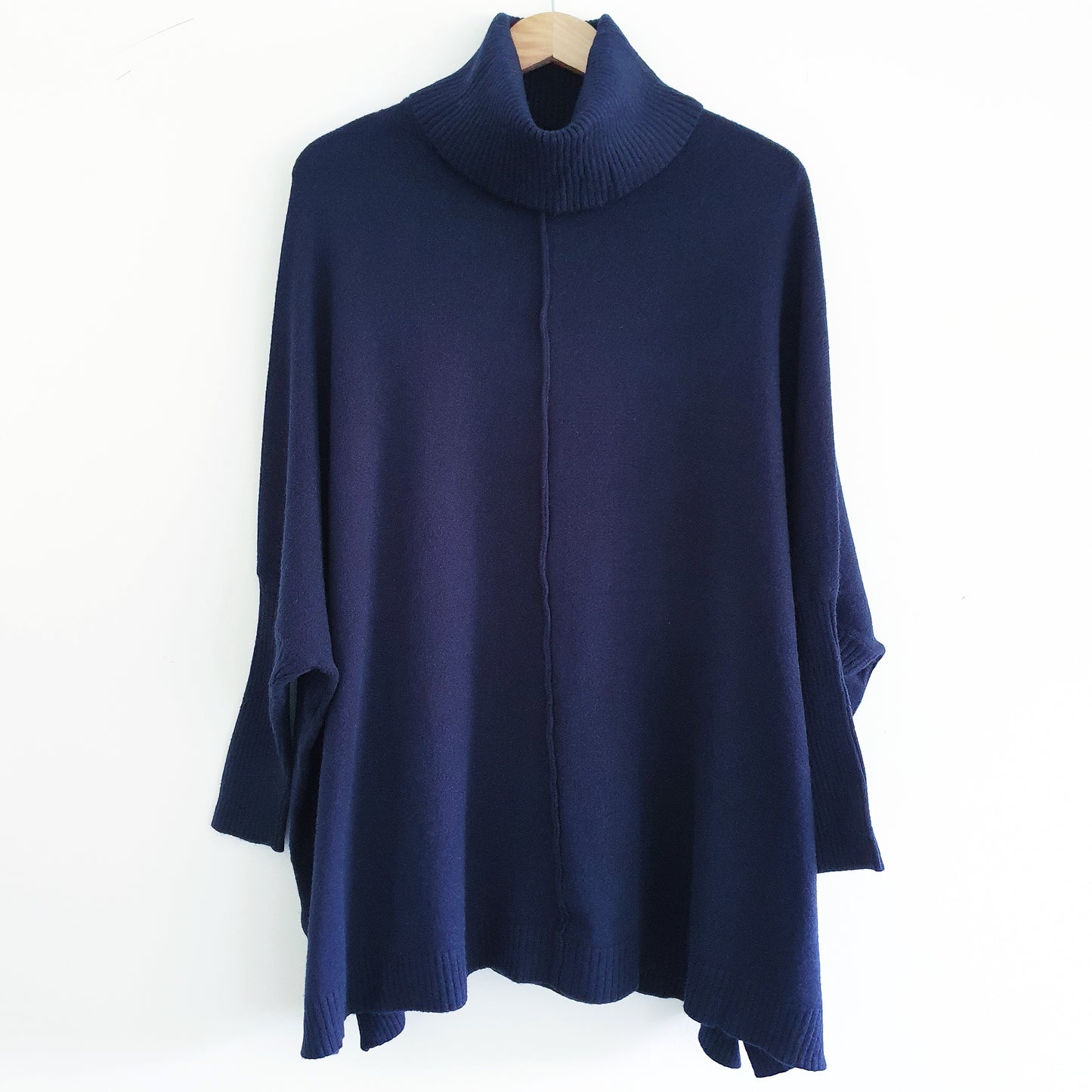 Rylie Roll Neck Jumper in Navy