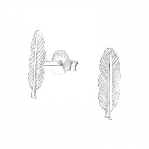 Ophelia Silver Feather Studs