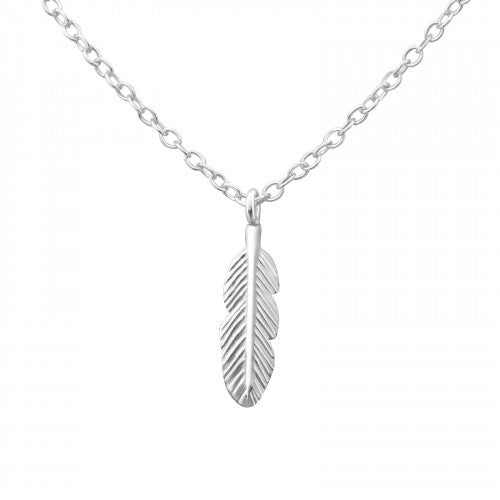 Ophelia Silver Feather Necklace